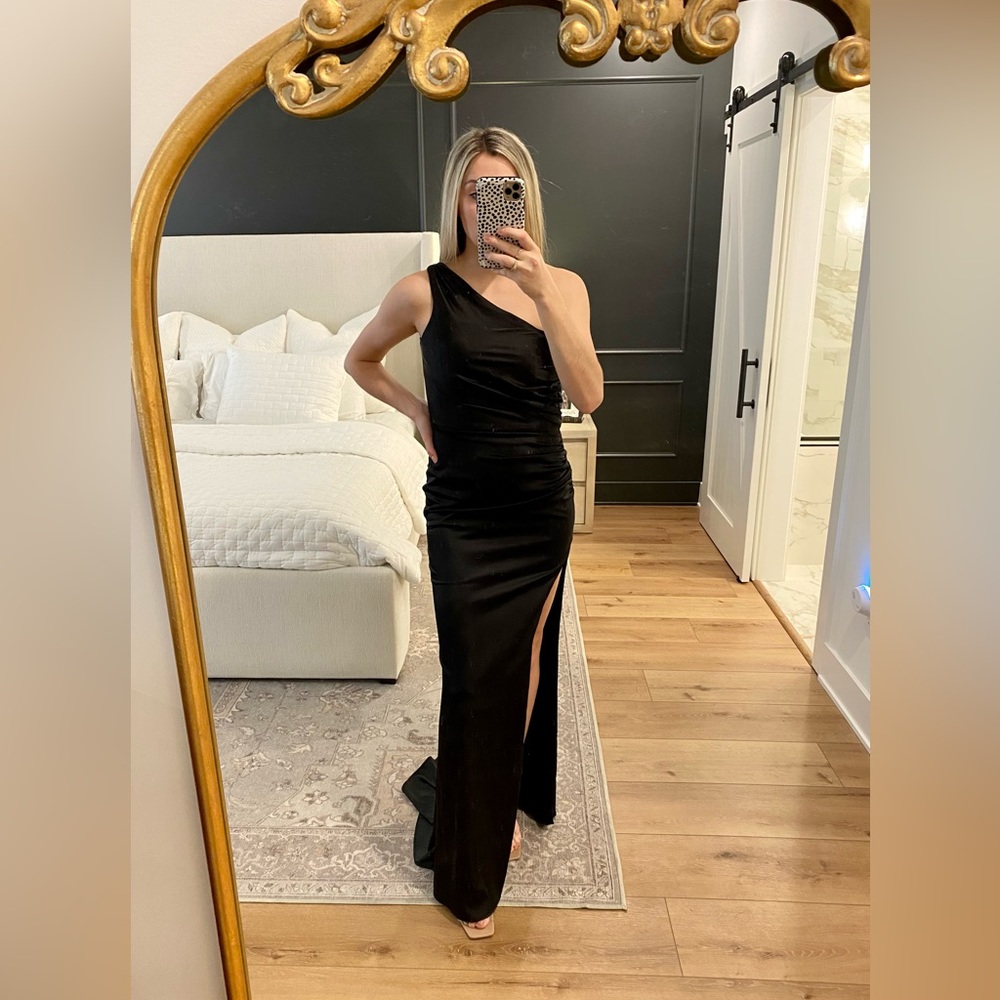 Gianni Bini Satin Black Dress